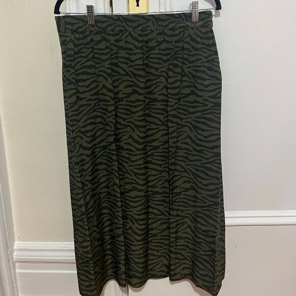 Amour Vert Silk Zebra Print Skirt - Picture 2 of 4